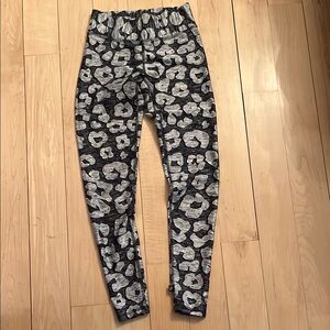 Gray and Black Leopard Print Leggings